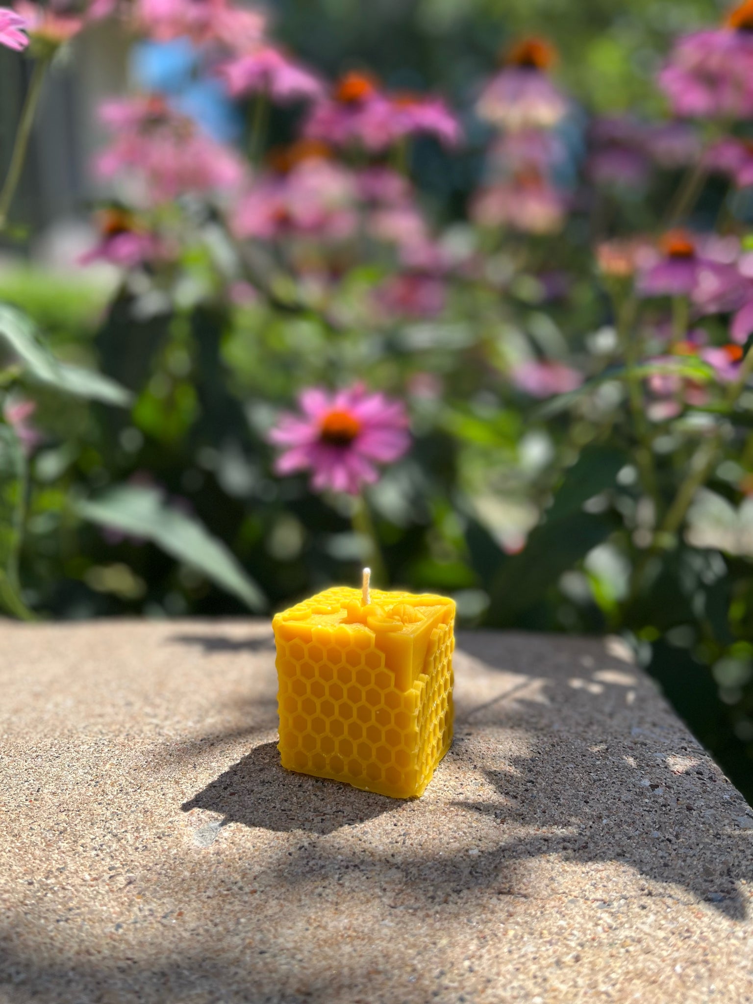 Beeswax Honeycomb Cube Candle – Sweet Cindy's Honey